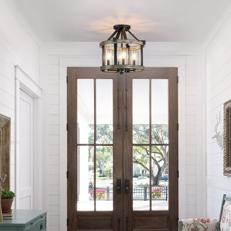 Modern farmhouse hotsell semi flush light