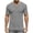 Gray, variant on Men's Casual Henley Shirts Fashion Man Solid Color Button Short Sleeve Blouses Shirts Pullover Black L