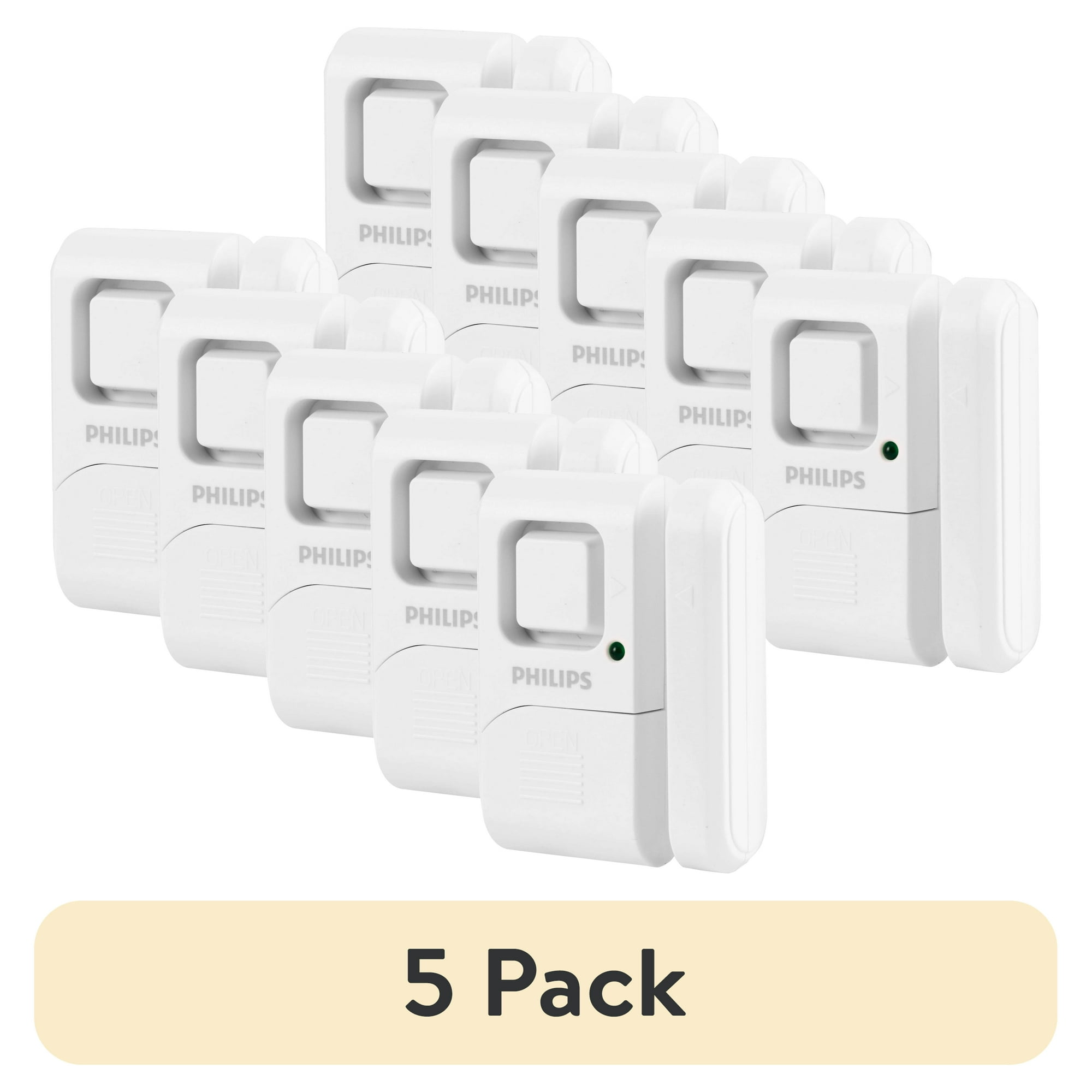 (5 pack) Philips Personal Security Window and Door Alarm, 2-Pack