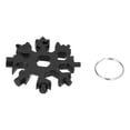 thumbnail image 1 of Clé Hexagonale Multifonctionnelle à Outil en Flocon de Neige en Acier Inoxydable 18 en 1 avec Porte-Clésnoir, 1 of 14