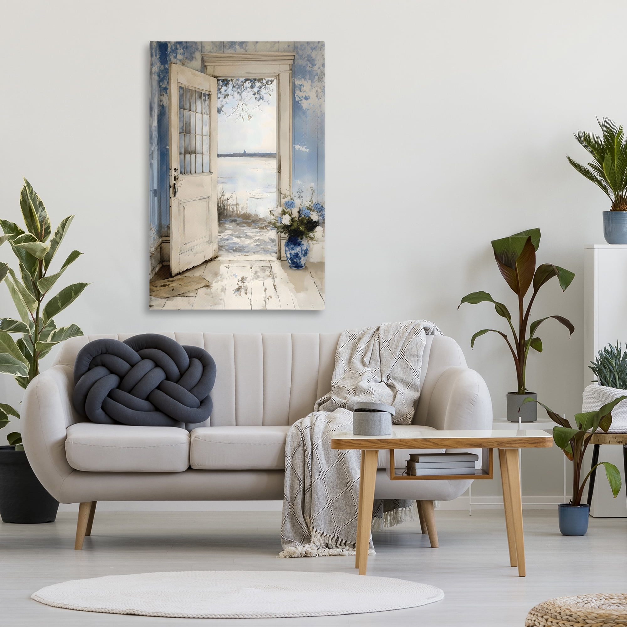 Stupell Industries Blue Country Cottage Doorway Canvas Wall Art, design by LSR Design Studio