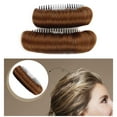thumbnail image 3 of Wig Cushion Stable Comfortable High Temperature Fiber Insert Comb Invisible Fluffy Hair Pad for Female, 3 of 8