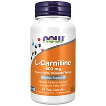 NOW Supplements, L-Carnitine 500mg, Purest Form, Amino Acid, Fitness Support*, 60 Veg Capsules