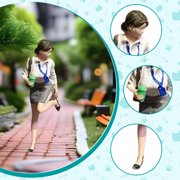 Dualoai 1/64 Girl Figurine Model Dioramas Mini Architectural Figurine for Sand Table white collar