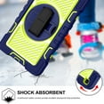 thumbnail image 5 of Dteck Case for Samsung Galaxy Tab A7 10.4" SM-T500 T505 (2020 Released) 10.4-inch,Shockproof Rubber 3-Layers Protection Case Hybrid Kickstand Cover with Hand & Shoulder Strap,Navy+Olivine, 5 of 9