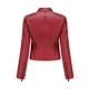 thumbnail image 5 of Chaquetas para mujer Slim Leather Stand Collar Zip Motocicleta Traje Cinturón Abrigo Chaqueta Tops Odeerbi ODB-3, 5 of 6