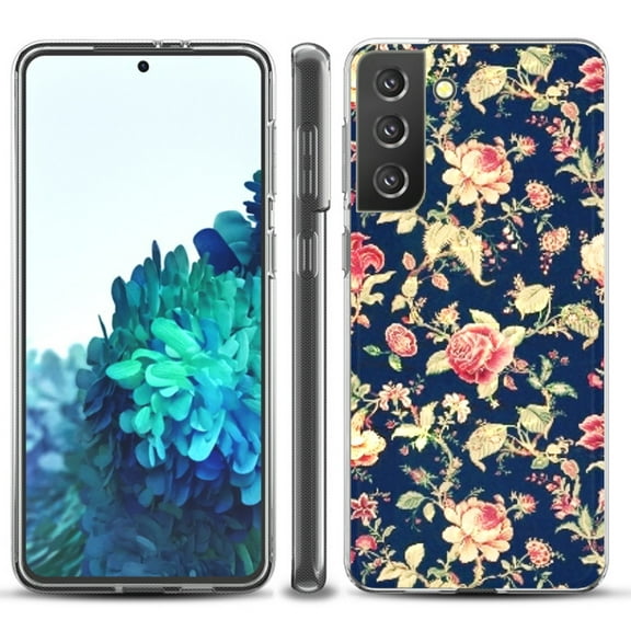 Slim-Fit TPU Protective Phone Case compatible with Samsung Galaxy S21  5G / S21 PLUS 5G, by OneToughShield ® - Floral Garden