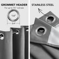 thumbnail image 3 of Deconovo Blackout Curtains Pair Grommet Curtains with Backside Silver for Baby Bedroom 52W x 72L inch Light Gray 2 Panels, 3 of 7