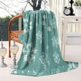 thumbnail image 2 of Turquoise Christmas Snowflake Pattern Blanket,Comfortable Soft Lamb Wool Throw Blanket,All Season,Warm Lightweight Blankets for Sofa Bed Couch Living Room Chair,60"x80", 2 of 4