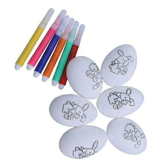 Cheapark Easter Paintable Eggs for Custom Art Set of 6