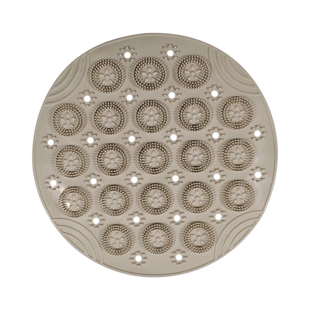 Alfombrillas de Baño para el Piso Del Baño, Alfombra Circular Antideslizante con Tazas de Succión Fuertes, Alfombra de Pie de Pvc para el Hogar para la Bañera de la Ducha, Alfombra de Piso de 30x30cm