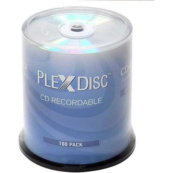 Vinpower Digital PlexDisc CD-R 700MB 80 Minutes 52x Disque Enregistrable Supérieur Argenté Brillant - 100 Pack Broche (FFP) -
