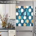thumbnail image 3 of Yayeee Magnetic Dishwasher Cover for The Front Decoration Home Kitchen Machine Sticker Protector, Blue White Geometric Patterns, 3 of 6