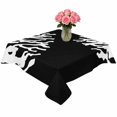 thumbnail image 2 of Coral Black Table Cloth Waterproof Tablecloths, Coastal White Ocean Marine Nautical Beach Tablecloth Dining Table Cover for Kitchen Party Tabletop Outdoor, Square Tablecloth 60x60 Inch, 2 of 9