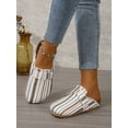thumbnail image 5 of Square Buckle Striped Women‘s Flat Shoes, 5 of 7