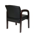 thumbnail image 2 of Chaise d'Invité en Cuir Synthétique Bois Espresso, 2 of 4