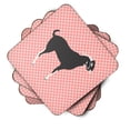thumbnail image 2 of Carolines Treasures BB7884FC Black Bengal Goat Pink Check Foam Coaster, Set of 4, 2 of 3