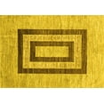 thumbnail image 1 of Ahgly Company Machine Washable Indoor Rectangle Abstract Yellow Contemporary Area Rugs, 2' x 5', 1 of 4