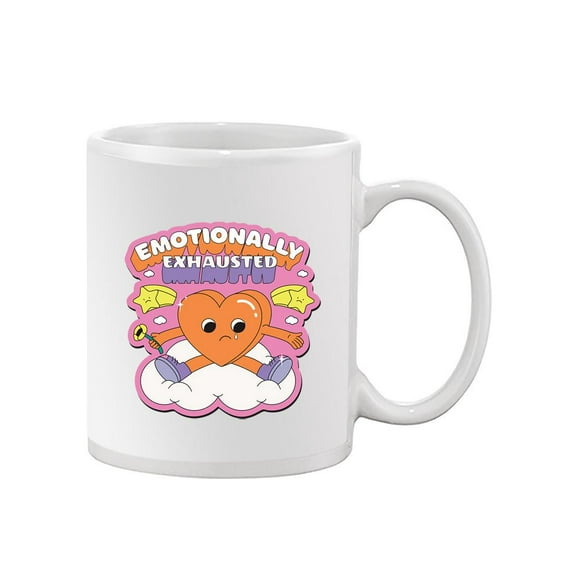 Emotionally Exhausted Heart Mug - Smartprints Designs,