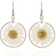 thumbnail image 1 of Pendientes colgantes circulares Yuxing con flores prensadas, 1 of 5