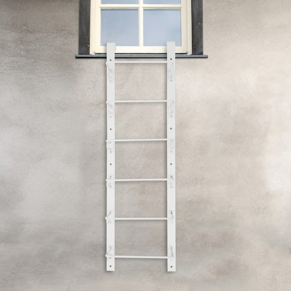 Window Well 6 Steps Ladder Heavy-Duty Q23 Steel Window Well Ladder Egress Ladder
