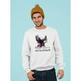 thumbnail image 2 of America Flying Eagle Usa Art Sweatshirt Men's -SmartPrintsInk Designs, 2 of 4