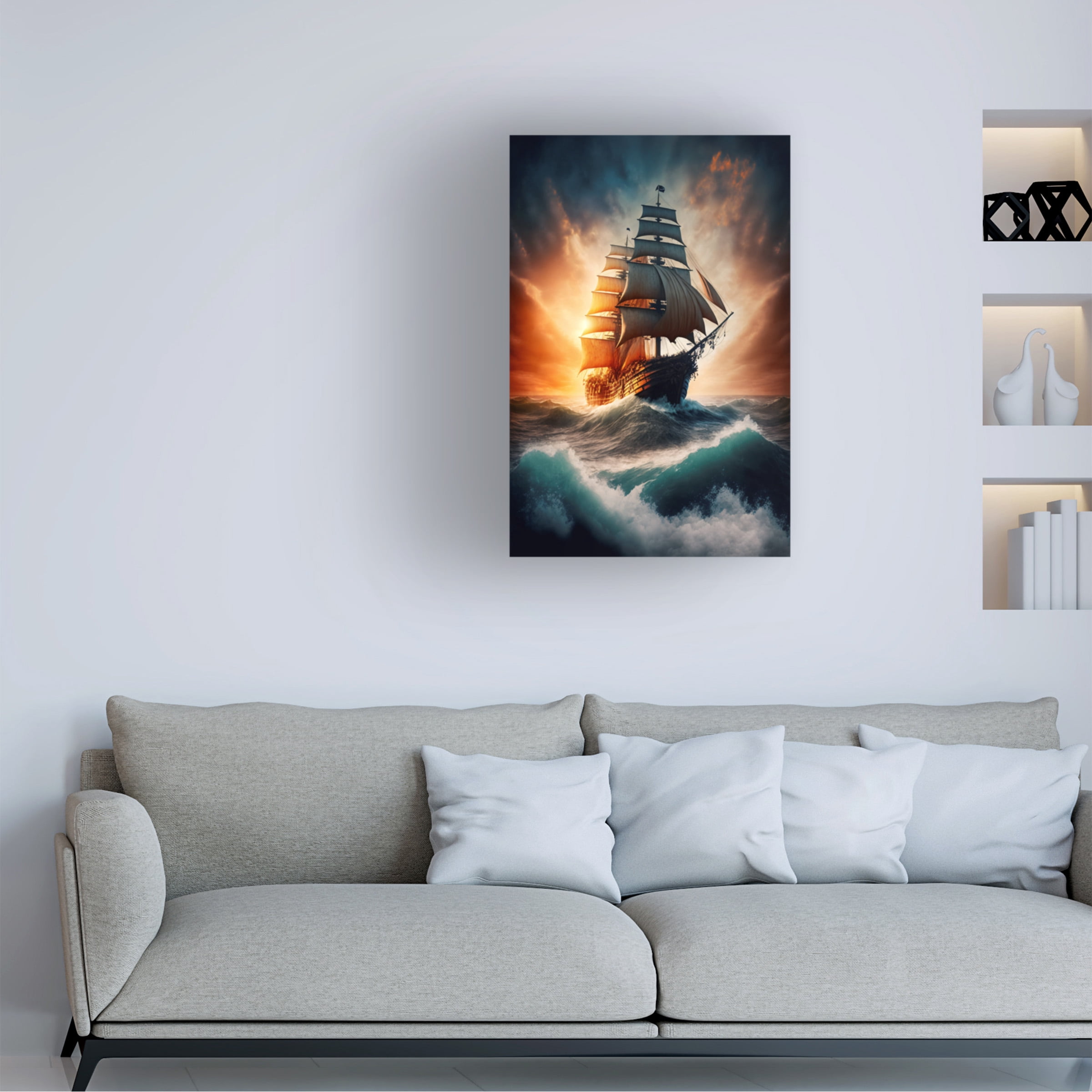 Canvas Wall Art - Ray Heere 'The Flying Dutchman 22' Wall Art for Living Room, Bedroom, or Office DÃ©cor by Trademark Fine Art - 12 x 19 Inches