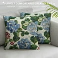 thumbnail image 3 of Nawypu Spring Floral Pillow Covers  Blue Hydrangea Flower Throw Pillow Covers Decoration,Summer Holiday Decor Pillowcase Rustic Farmhouse Cushion Case for Home Sofa Couch Outdoor, 3 of 5
