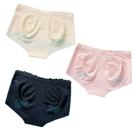 

New lace peach hip seamless underwear women s solid color waist