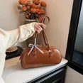 thumbnail image 2 of Bolso de mano con lazo a la moda para mujer, bolsa Simple de Color sólido para axila, bolsa de almohada de gran capacidad, 2024, 2 of 5