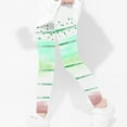 thumbnail image 4 of KkSLirnhs 7 Years Girls' Printed Stretchy Leggings, Soft Cotton Blend, Perfect for Spring & Summer, Easy to Pair with Tops, Fun Designs, Sizes 4-12 Green, 4 of 5