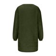 thumbnail image 4 of Lovskoo Women's Fuzzy Fleece Dress Long Sleeve Oversized Baggy Loose Pullover Solid Color Tunic Mini Sweater Dress 2025 Trendy Spring Fall Outfits C-Green, 4 of 6