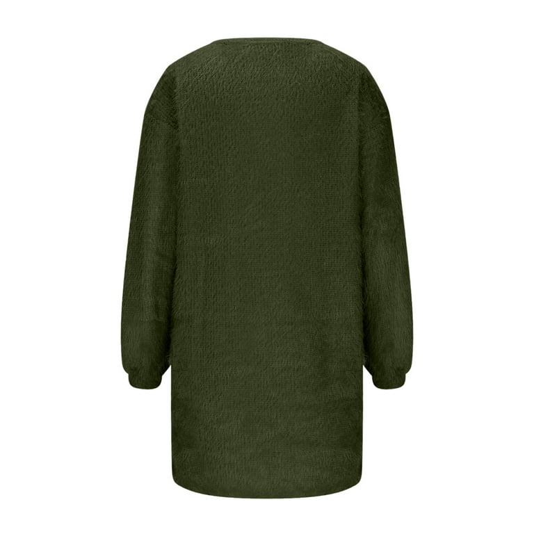green fuzzy dress Fuzzy green mohair sweater dress by SuperTanya