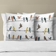 thumbnail image 3 of Rowley Birds Throw Pillow Covers 18x18 Set of 2 Colorful Boho Cute Farmhouse Country Nature Modern Square Pillowcases for Couch Sofa Bedroom Living Room Decor, 3 of 4