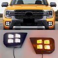 thumbnail image 4 of 2 luces LED de circulación diurna para Ford Ranger T9 2022 2023 2024, señal de giro dinámica, cubierta de lámpara antiniebla LED DRL para coche, 4 of 5