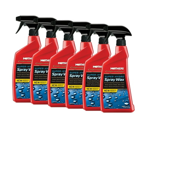 MOTHERS 05724 California Gold Spray Wax 6 PACK - Protect - Long Lasting Shine - 24 oz.