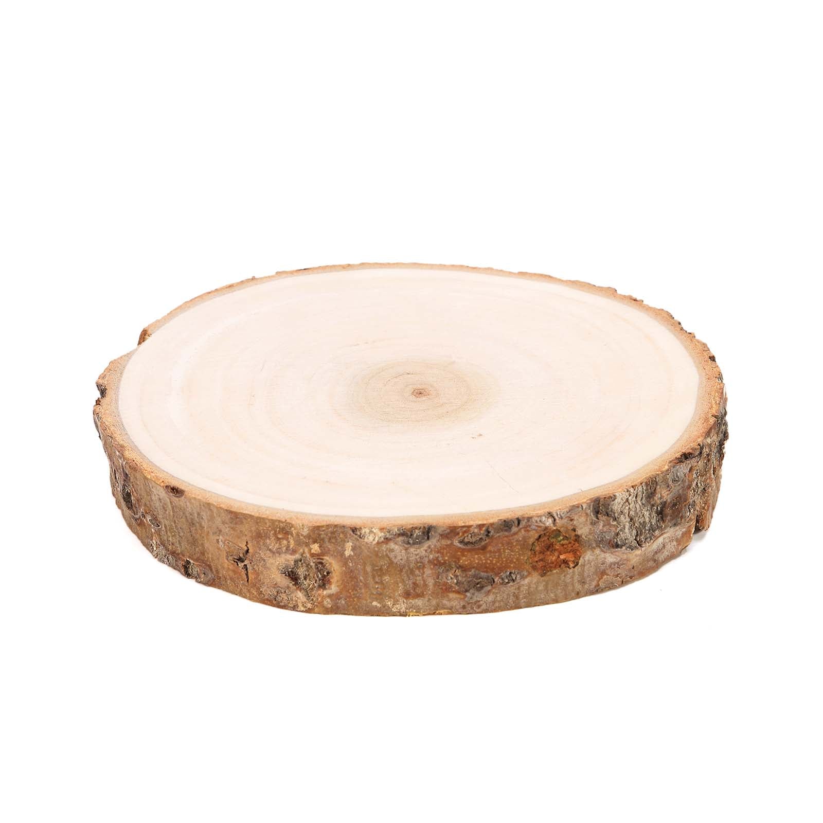 Caydo 4 Pieces 7-8 Inch Wood Slices for Centerpieces Natural Round