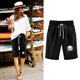 thumbnail image 1 of Puntoco Pantalones Cortos De Verano Mujer Moda 2024 Pantalones Cortos De Mujer Algodón Y Lino Estampado De Moda Cintura Elástica Pantalones De 5 Pulgadas Cordón Pantalones Cortos De 5 Pulgadas, 1 of 4