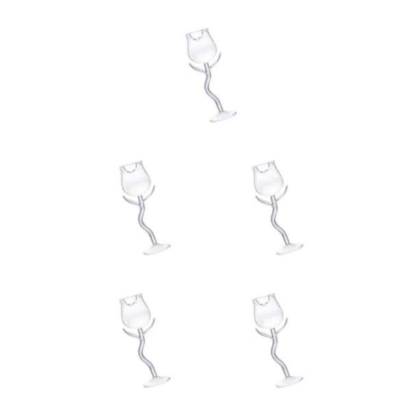 Wosthever Juego de vajilla festiva con copas de vino rosado transparente para celebraciones y ocasiones especiales Type2 NO2