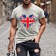 thumbnail image 4 of Mens Casual Manga Corta Botón Abajo Camisetas Estados Unidos Bandera Impresión Cuello Redondo Suéter Camiseta, Poliéster Casual Uso Diario para Hombres, 4 of 5