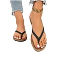 thumbnail image 4 of Wensltd Women's Sandals Summer Soft Sole Sandals Flip Flop Design Outdoor Lightweight Comfort Slippers, 4 of 7