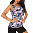 thumbnail image 2 of Sigee Plaid Flamingo for Women's Workout Tank Top,Running Tank Tops,Sleeveless Gym ClothesMedium, 2 of 8