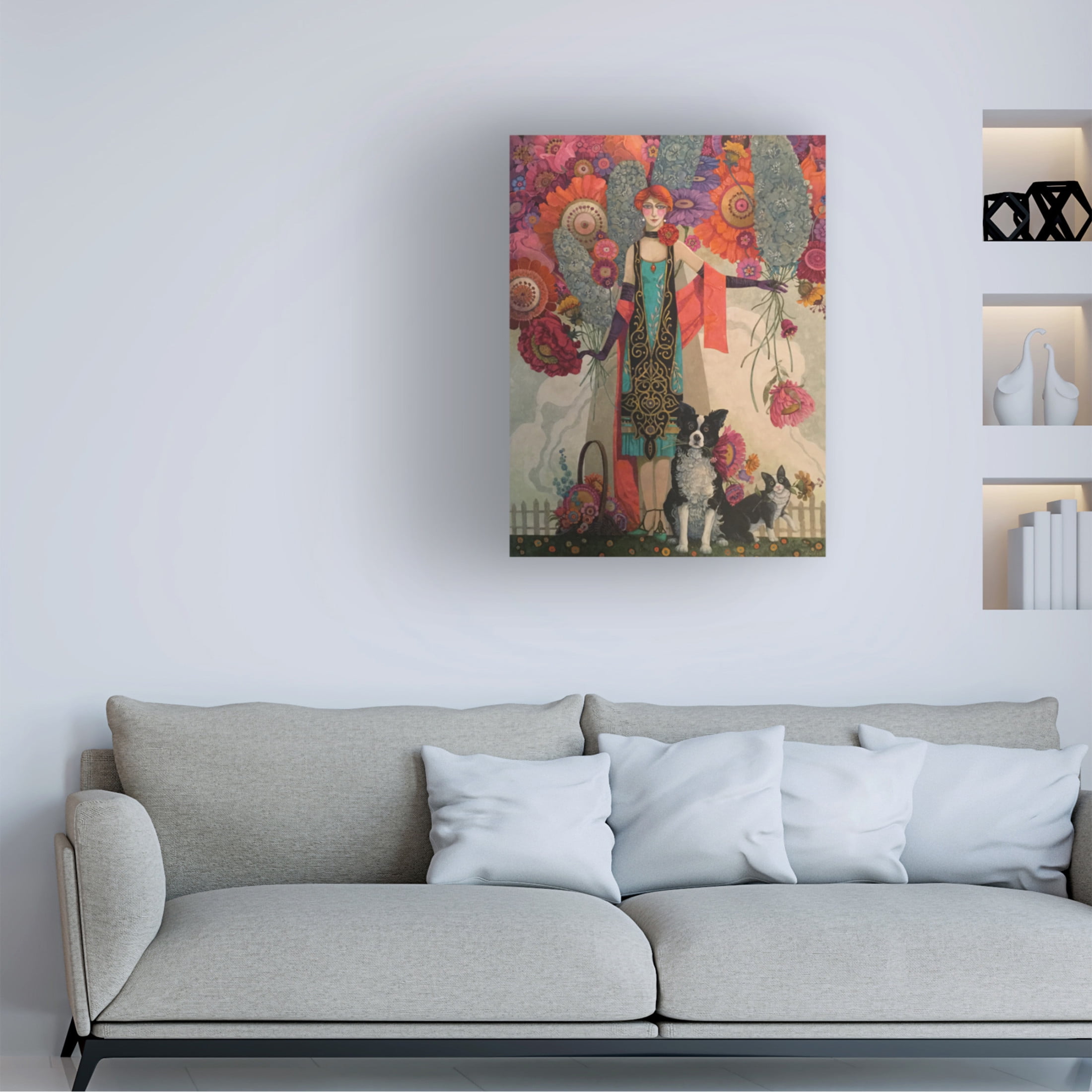 Canvas Wall Art - David Galchutt 'The Gatherers' Wall Art for Living Room, Bedroom, or Office Décor by Trademark Fine Art - 35 x 47 Inches