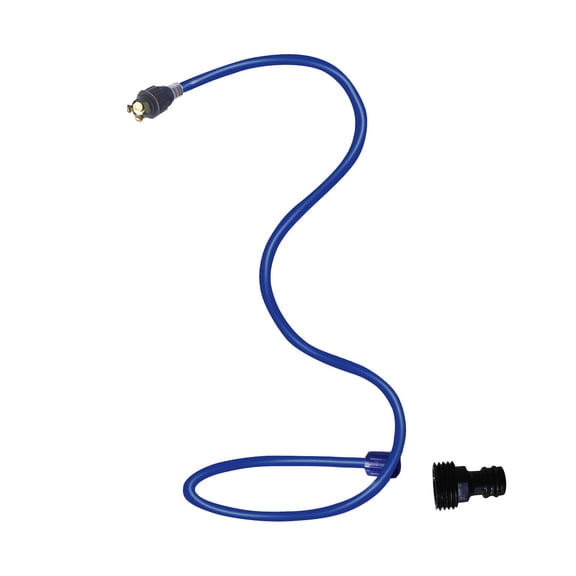 1 Pack Flexible Freestanding Misting System, 5.5 Ft Portable Outdoor Mist Stand with 3 Nozzles, US Standard 3/4" Hose Compatible Cooling Line, Cools Down Up to 20°F for Patio Gardening