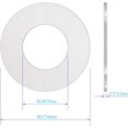 thumbnail image 2 of Highcool 4Pcs Wall Split Flange, Designed for 3.15"(80mm) Diameter Pipes, Steel Round Escutcheon Plate for Wall-mounted Water Pipe Cover, Silver, 2 of 5