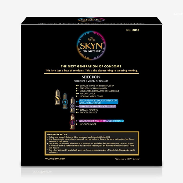 Skyn Selection Lubricated Non-Latex Condoms Variety Pack 24 ea HSA/FSA  Eligible - Walmart.com