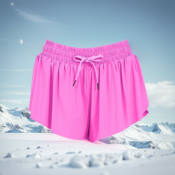 Pantalones Cortos Elásticos para Correr Faldas Tenis Mujer 2 en 1 Spandex Entrenamiento