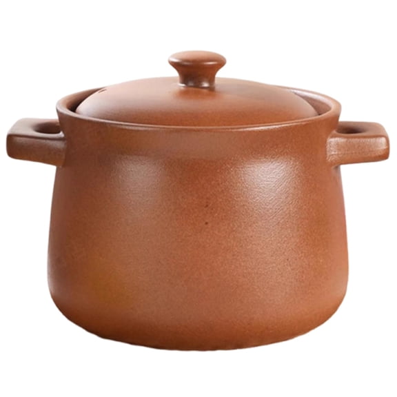 Earthenware Pot,Chinese Cookware Stew Pot,Stockpot Ceramic Cooking Pot for Stews, Soups, Home Cooking
