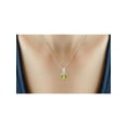 thumbnail image 3 of JewelersClub 1 1/2 Carat T.G.W. Peridot And White Diamond Accent Sterling Silver Pendant, 3 of 4