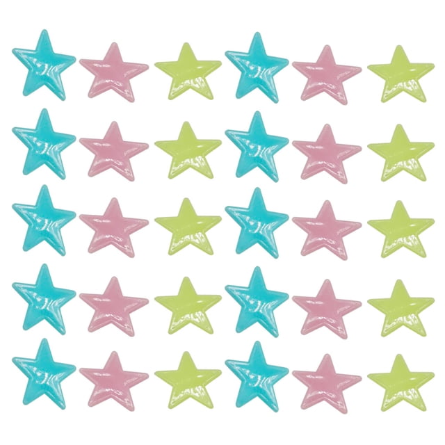Yuarrent Luminosa pegatinas de plástico muro estelar pegatinas parche etiqueta decoración para niños dormitorio luz azul 3,8 cm 70 Uds Type6 NO6 Yuarrent HA004699-06